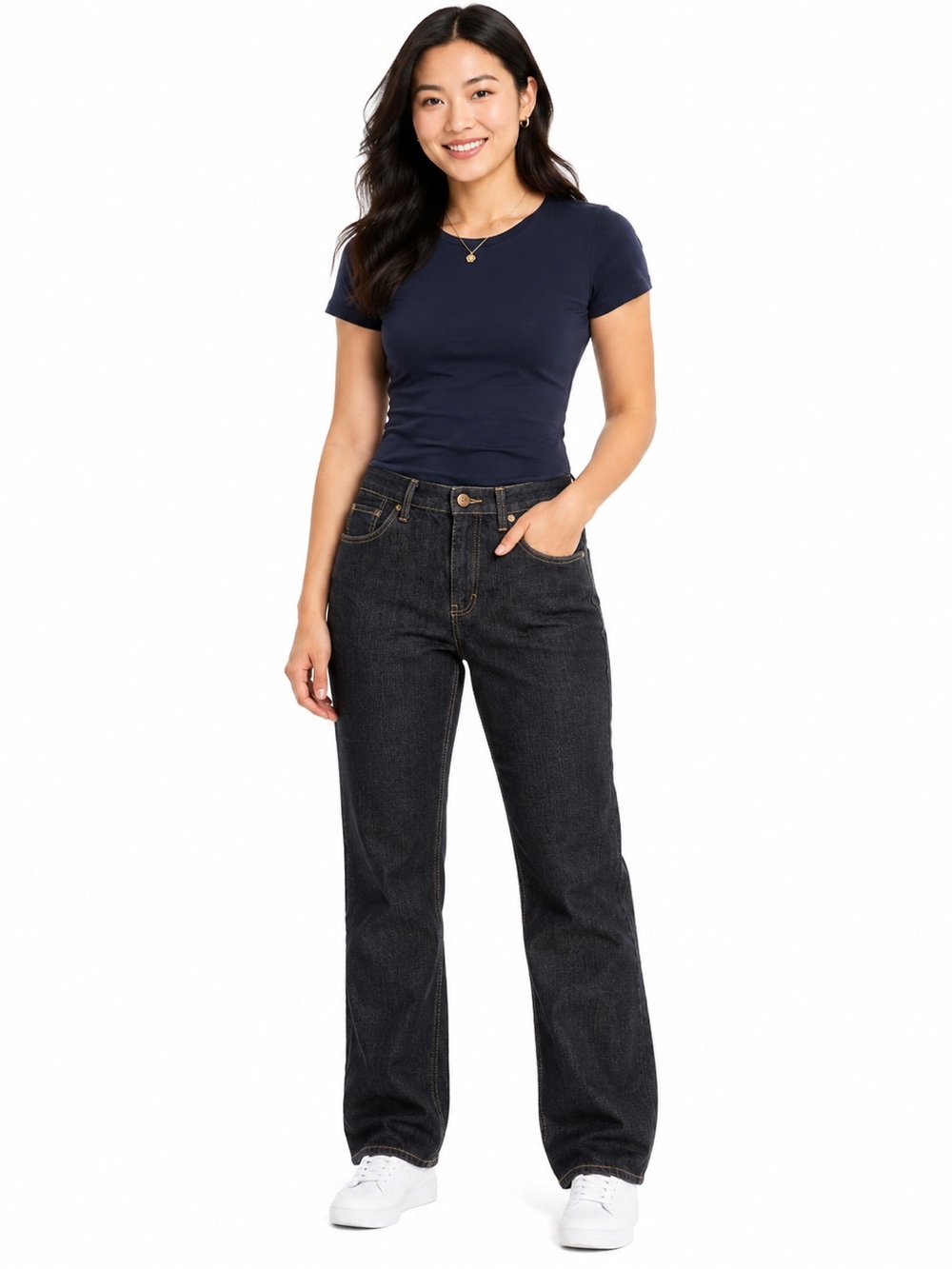 Levi’s Women’s Dark Wash Straight Leg Jeans – Size 14